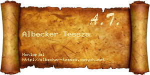 Albecker Tessza névjegykártya